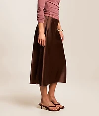Satin Midi Skirt