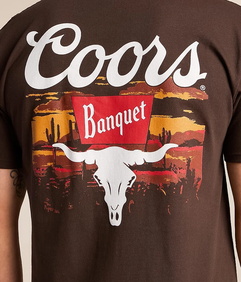 Coors Banquet Sunset Longhorn T-Shirt