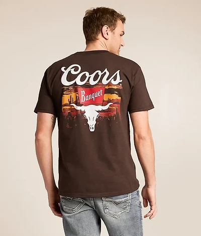 Coors Banquet Sunset Longhorn T-Shirt