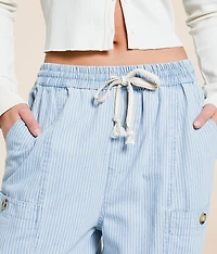 Cropped Wide Leg Striped Pant