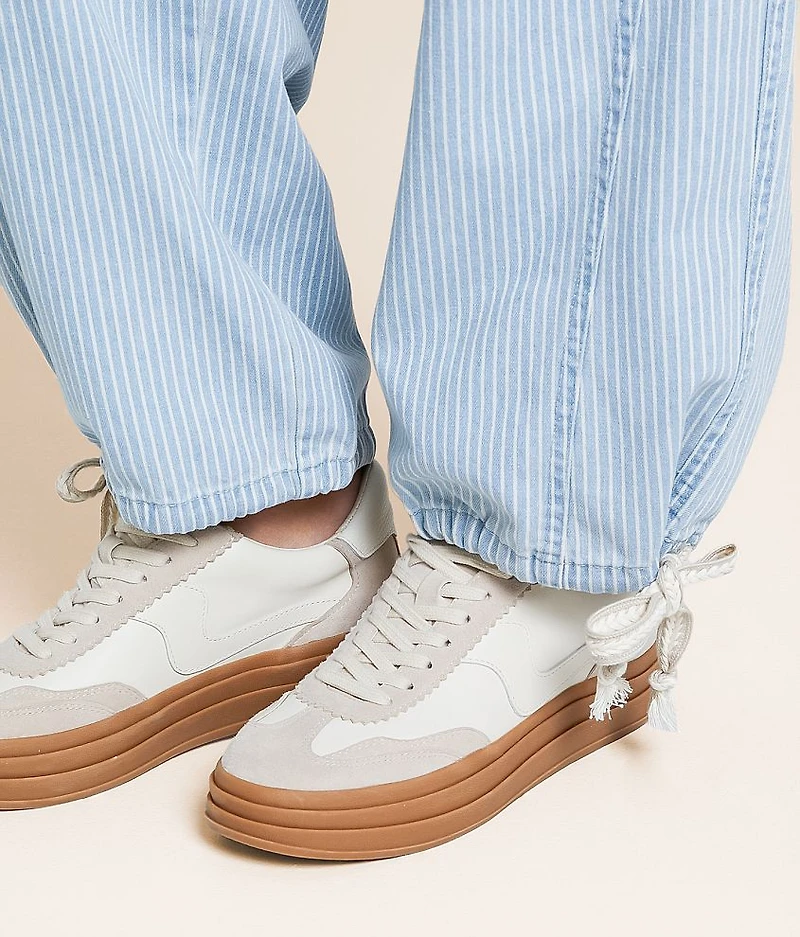 Cropped Wide Leg Striped Pant