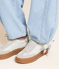 Cropped Wide Leg Striped Pant