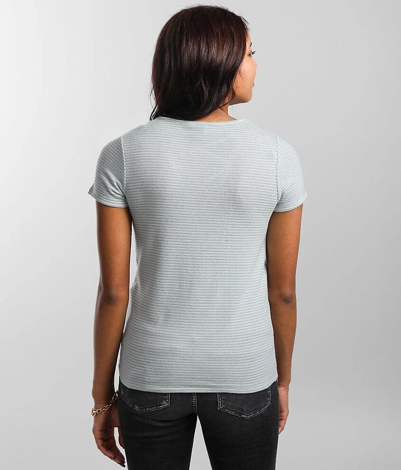 Surplice Twisted Hem Top