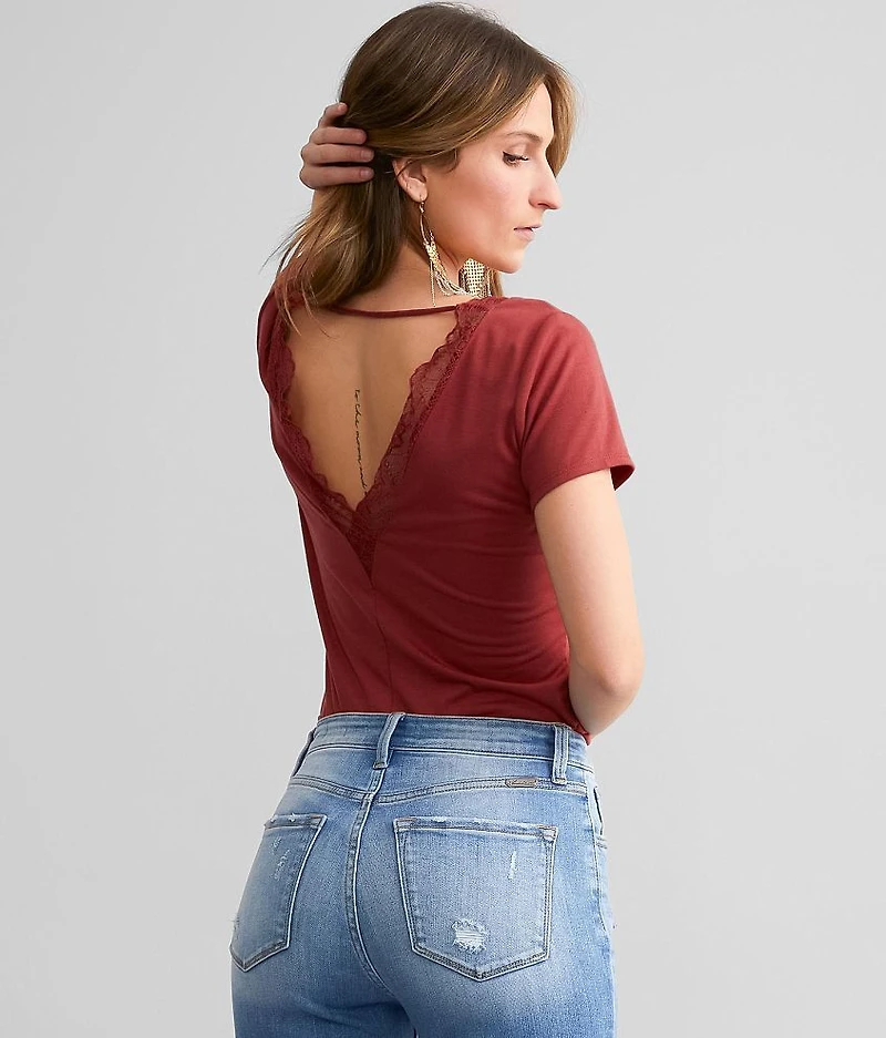 Lace V-Back Bodysuit