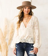 Chiffon Peplum Blouse