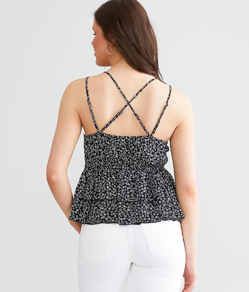 Ruffle Peplum Tank Top