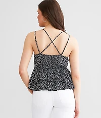 Ruffle Peplum Tank Top