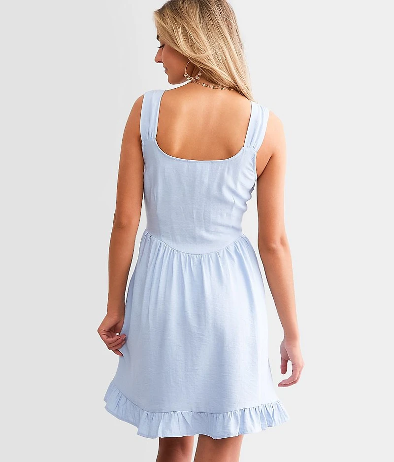 Corset Ruffle Mini Dress