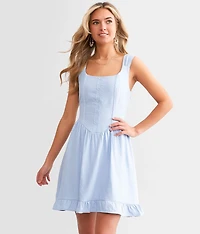 Corset Ruffle Mini Dress
