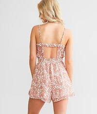 Floral Cut-Out Romper