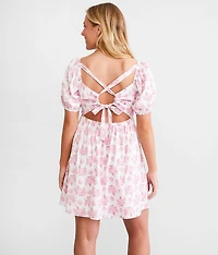 Open Back Tie Mini Dress