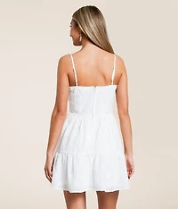 Front Tie Chiffon Mini Dress
