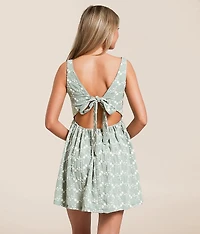 Floral Embroidered Mini Dress