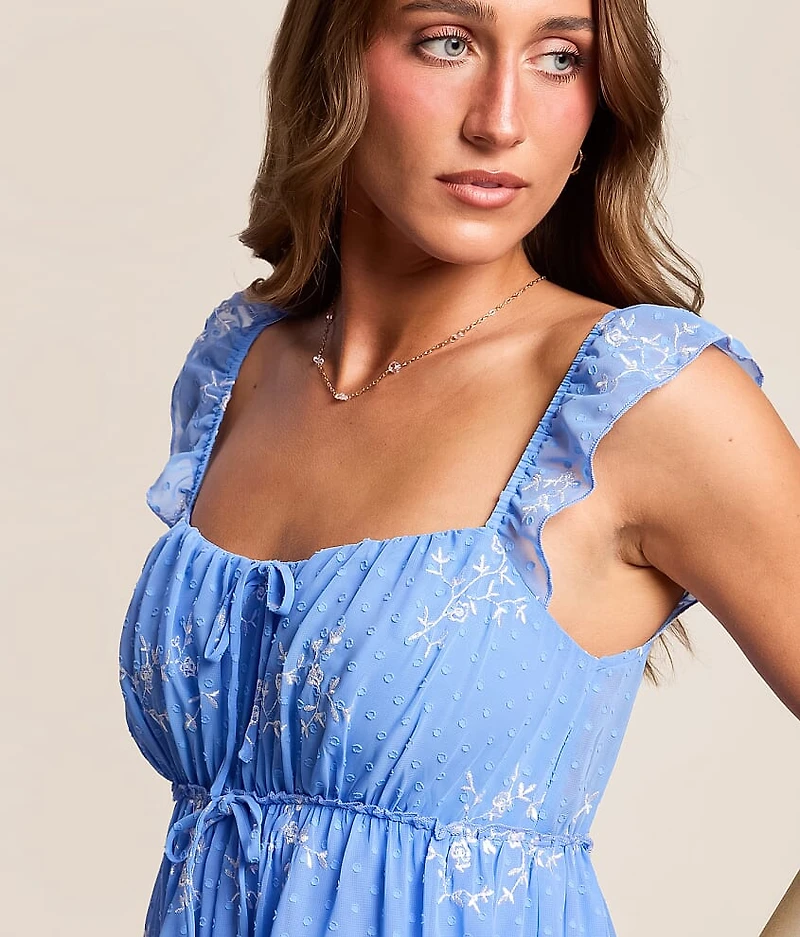 Tiered Floral Mini Dress