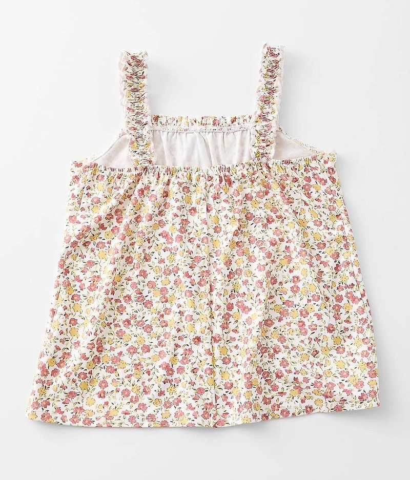 Girls - Ruffled Floral Tank Top