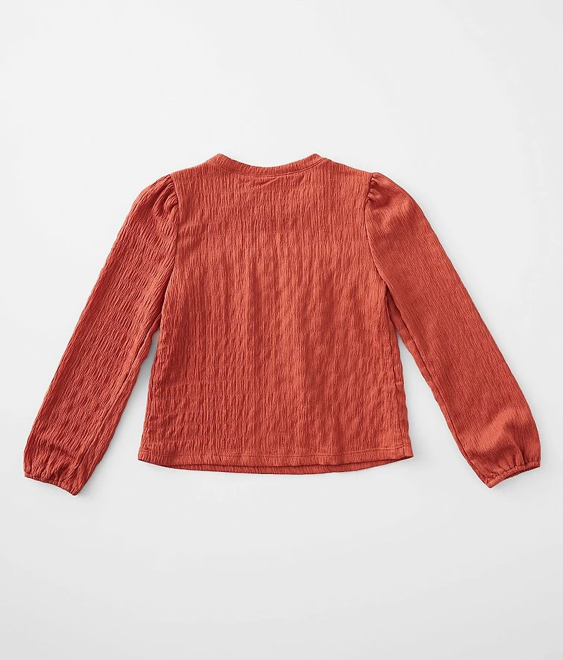 Girls - Crinkle Knit Top
