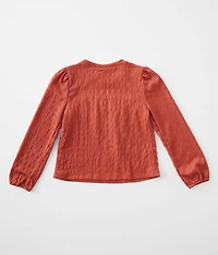 Girls - Crinkle Knit Top