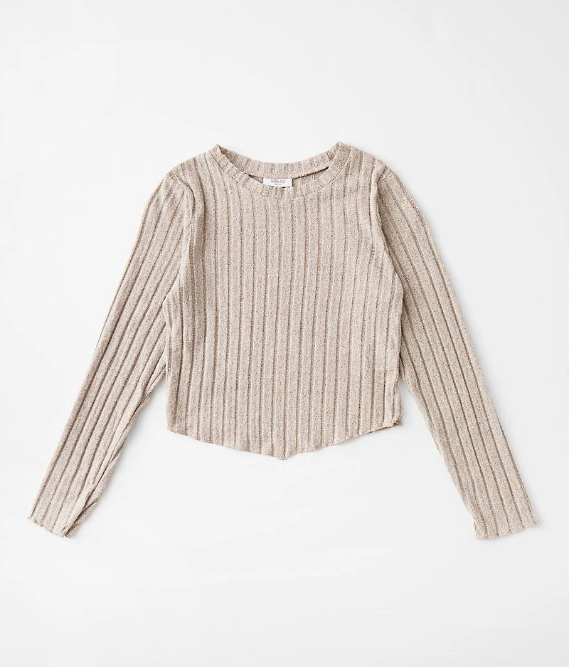 Girls - Ribbed Hanky Hem Top