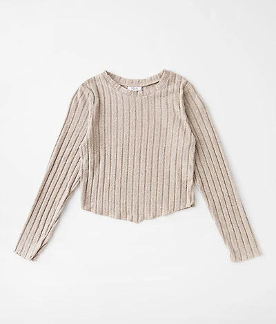 Girls - Ribbed Hanky Hem Top