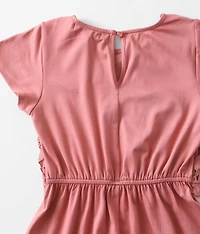Girls - Crochet Lace Overlay Dress