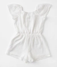 Girls - Flutter Lace Romper
