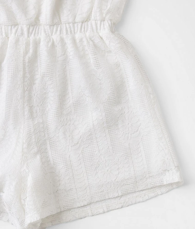 Girls - Flutter Lace Romper