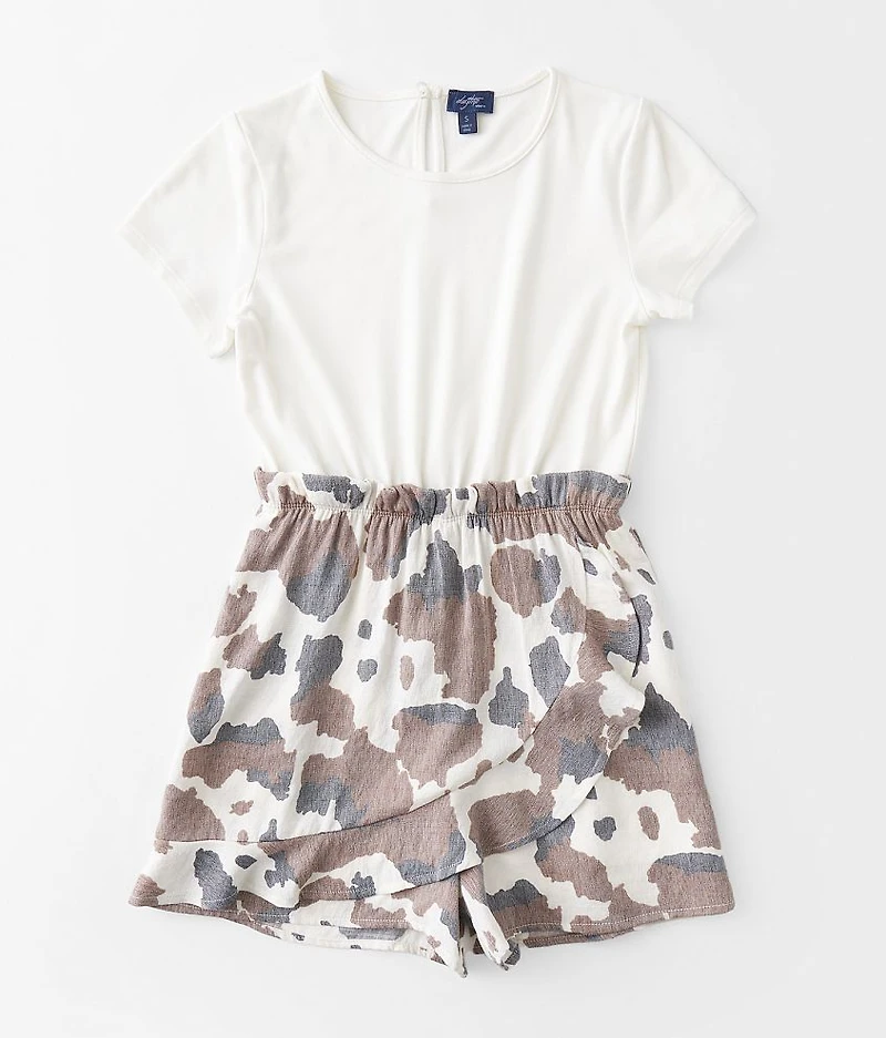 Girls - Cow Print Romper