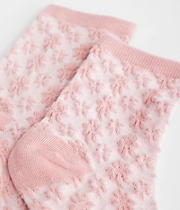 Floral Embroidered Socks