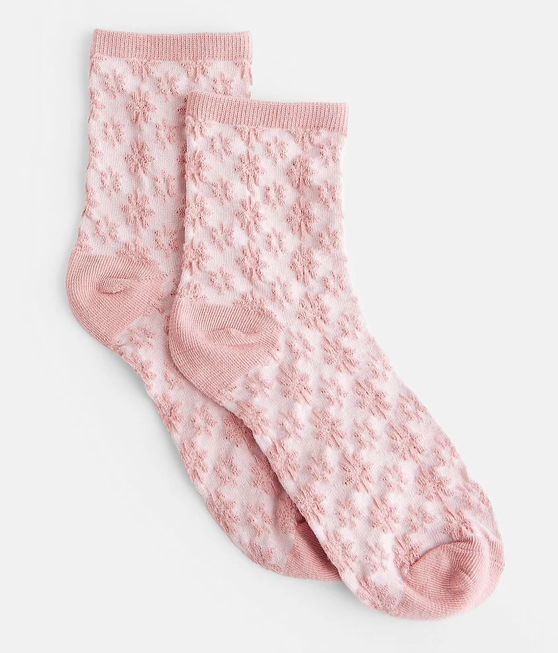 Floral Embroidered Socks