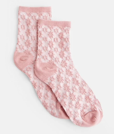 Floral Embroidered Socks