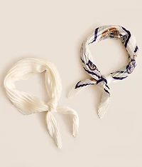 2 Pack Crinkle Fashion Scarf Set