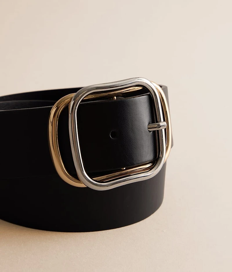 Mixed Metal Buckle Belt
