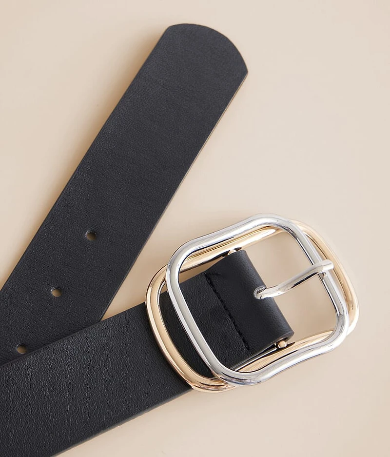 Mixed Metal Buckle Belt
