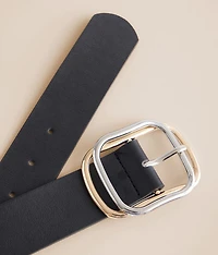 Mixed Metal Buckle Belt
