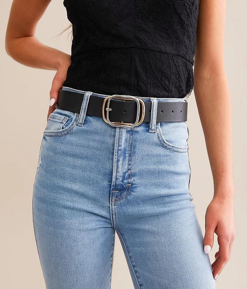 Mixed Metal Buckle Belt