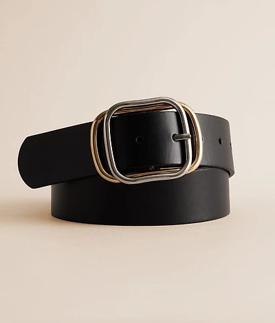 Mixed Metal Buckle Belt