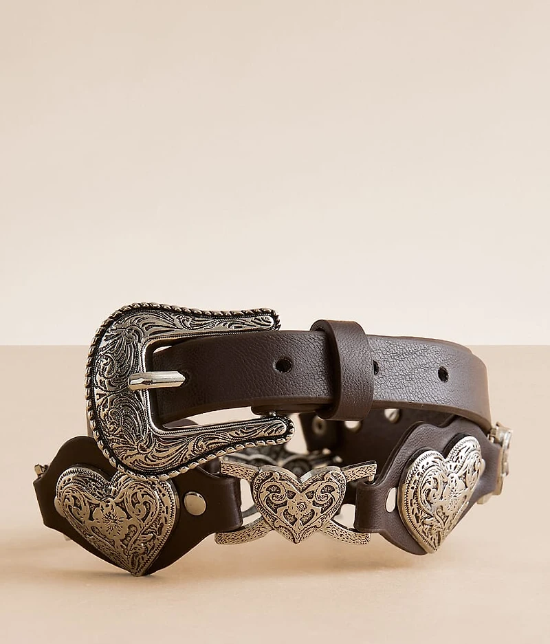 Engraved Heart Belt