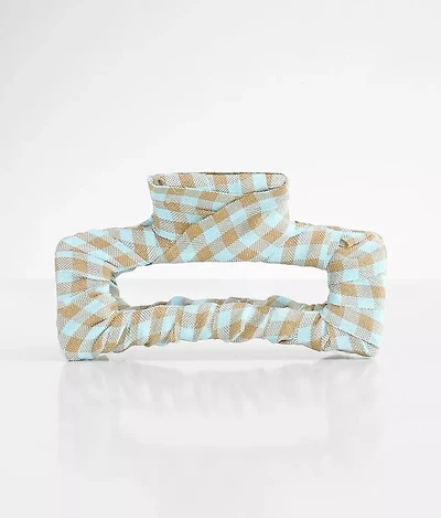 Plaid Wrapped Hair Claw Clip