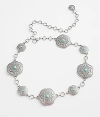 Turquoise Concho Chain Belt