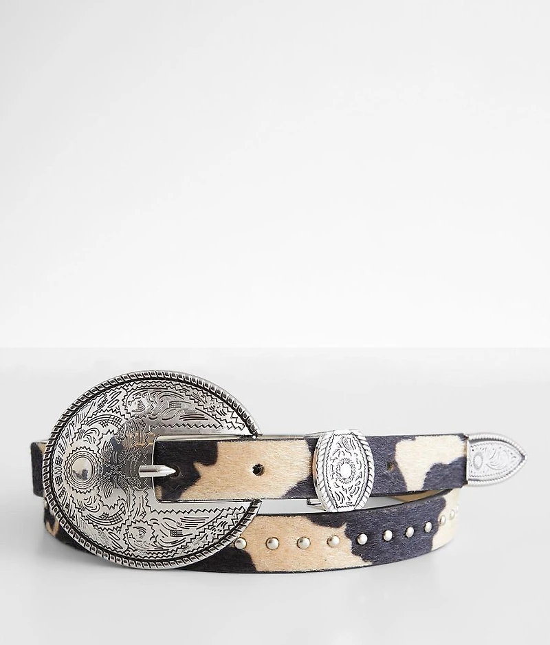 Western Cow Print Belt