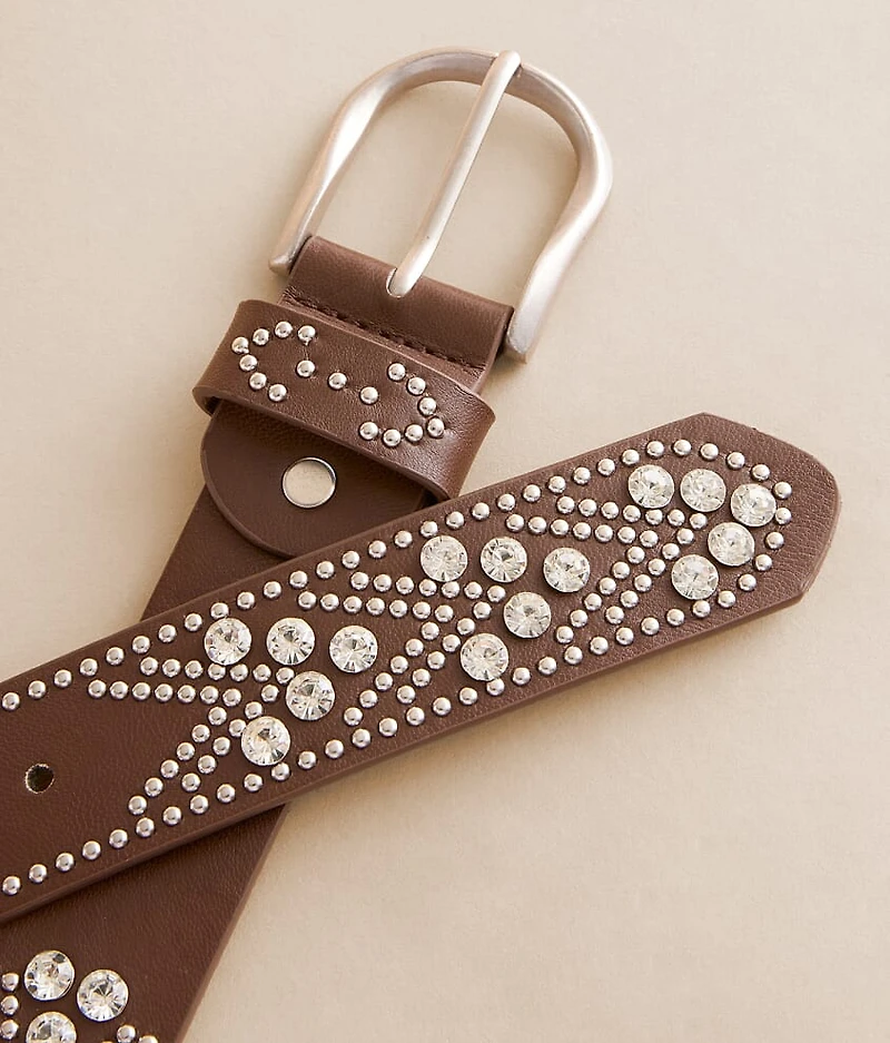 Rhinestone Studded Belt