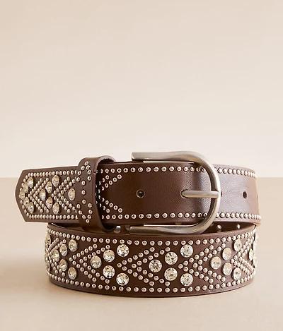 Rhinestone Studded Belt