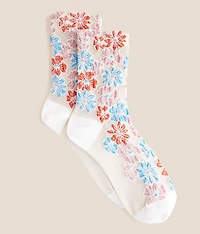Floral Crew Socks