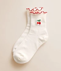 Cherry Ruffle Socks