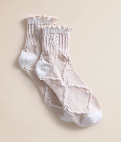 Bow Textured Socks