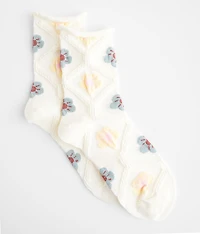 BKE Floral Crew Socks