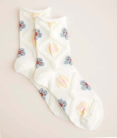 Floral Crew Socks
