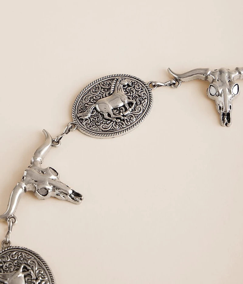 Steer Head Concho Belt