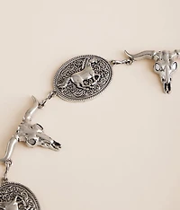 Steer Head Concho Belt