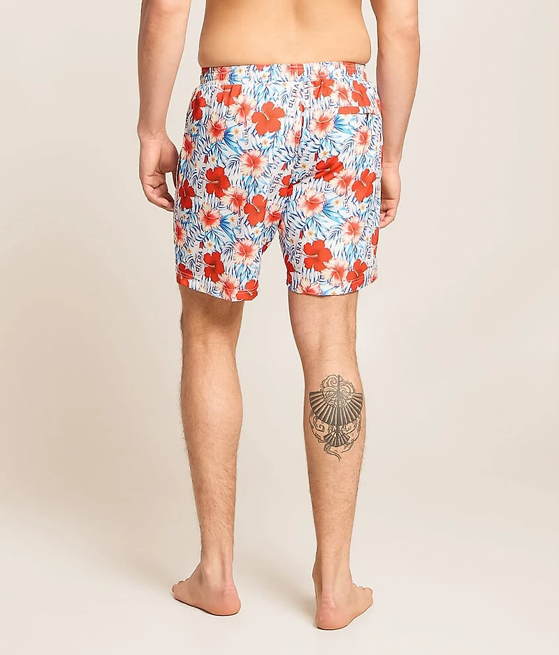 Michelob Ultra Hawaiian Stretch Swim Trunks